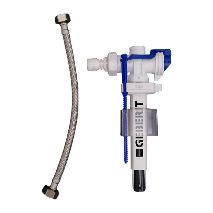GEBERIT TOP INLET VALVE C/W 300X15MM FLEXI