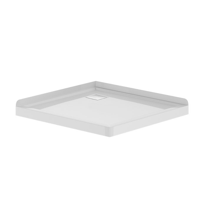 SHOWER TRAY EVOLVE 900X900 2 SIDED SQUARE CORNER WASTE