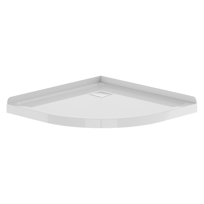 SHOWER TRAY EVOLVE 1010X1010 2 SIDED ROUND CORNER WASTE