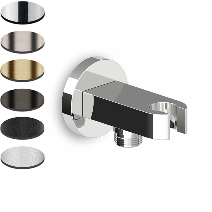 PAN WALL OUTLET & BRACKET CHROME