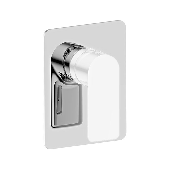 ROBE SHOWER MIXER FACEPLATE WHITE