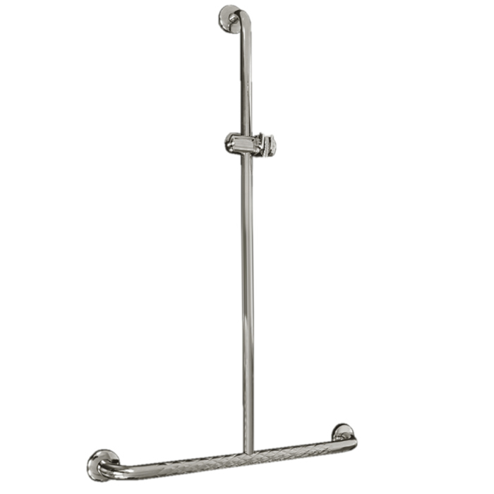 ASSIST T SLIDE SHOWER SAFETY RAIL 600X1049MM BRUSHED SATIN