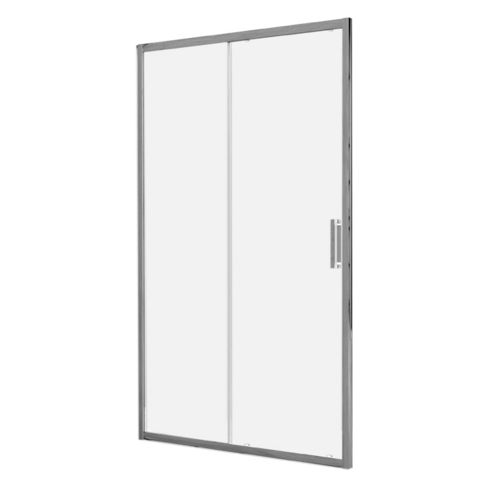 SHOWER DOOR 1200MM ASYMMETRICAL SQUARE CHROME